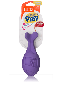 Hartz игрушка  для собак - ракета рифлёная, латекс с наполнителем, запах бекона, dura play rocket