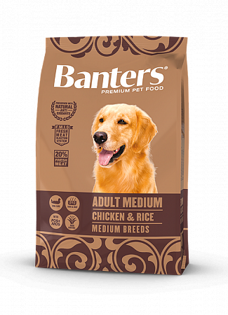 Banters (Бантерс) Adult Medium курица с рисом сухой корм для собак