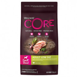 Wellness Core Корм со сниженным содержанием жира из индейки с курицей для взрослых собак мелких пород