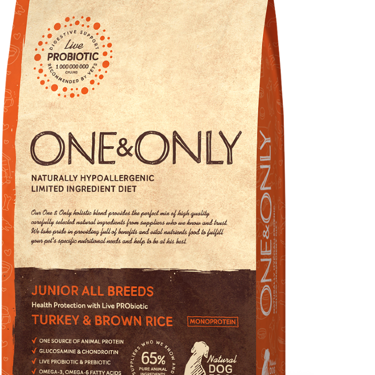 One&Only (Ван энд Онли) Turkey & Rice JUNIOR All Breeds Индейка с рисом для юниоров всех пород