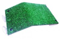 Плотик-бережок для черепашек пластиковый с искусcтвенной травой, 29х10х11см