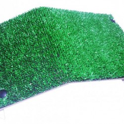 Плотик-бережок для черепашек пластиковый с искусcтвенной травой, 29х10х11см