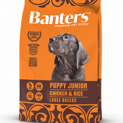 Banters (Бантерс) Puppy Junior Large курица с рисом сухой корм для щенков