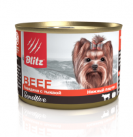 Blitz (Блиц) консервы для собак мелких пород BEEF Говядина / Тыква 200 г