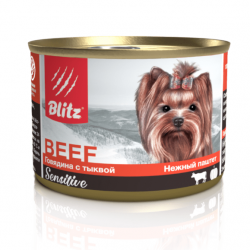 Blitz (Блиц) консервы для собак мелких пород BEEF Говядина / Тыква 200 г