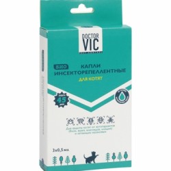 VIC КАПЛИ инсекторепеллентные «Doctor VIC» для котят