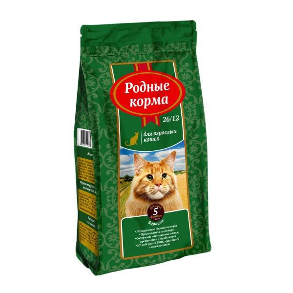 РОДНЫЕ КОРМА сухой корм для взрослых кошек с бараниной