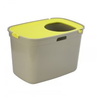 Moderna Закрытый туалет для кошек Top cat (Warm Gray with Lemon lid)