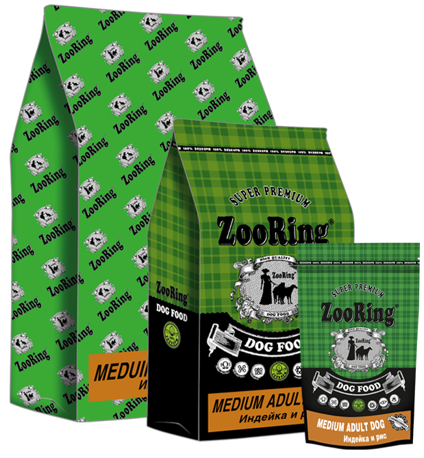 ZooRing (Зооринг) Medium Adult Dog Индейка и рис
