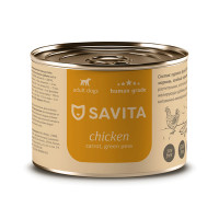 SAVITA (Савита) Консервы для собак «Курица с морковью и зеленым горошком»