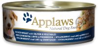 Applaws (Аплаус) консервы для собак с курицей, лососем и овощами (Dog Tin Chicken with Salmon, Veg)
