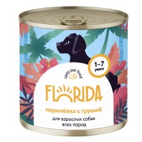 FLORIDA (Флорида) Консервы для собак "Перепёлка с грушей"