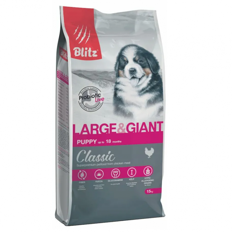 Blitz (Блиц) корм для щенков крупных PUPPY LARGE&GIANT BREEDS