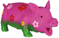 Trixie игрушка для собак "свинья в цветочек", латекс,