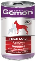 Gemon (Джемон) Dog Maxi консервы для собак крупных пород кусочки говядины с рисом
