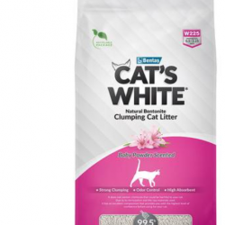 Cats White (Кэтс Вайт) Baby Powder аромат детской присыпки комкующийся наполнитель