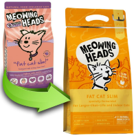 Meowing Heads (Мяунг Хедс) для кошек с избыточным весом с курицей и лососем "худеющий толстячок"