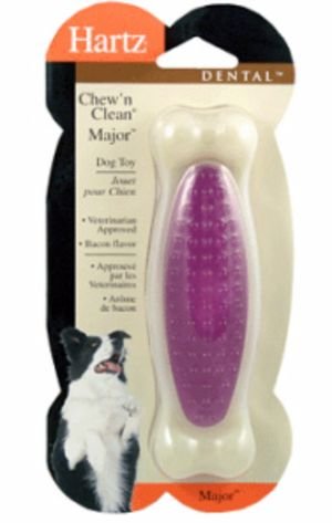 Hartz chew'n clean bone for dogs игрушка-косточка для собак от зубного камня, со вкусом бекона