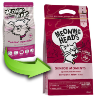 Meowing Heads (Мяунг Хедс) для кошек старше 7 лет с лососем и яйцом "мудрые года"