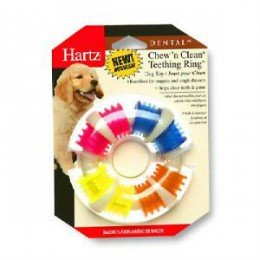 Hartz chew'n clean teethingring dog toy кольцо для очищения зубов и массажа десен (бекон)