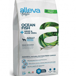 Alleva (Алева) корм для взрослых собак холистик с океанической рыбой, коноплей и алое вера, медиум/макси