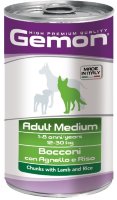 Gemon (Джемон) Dog Medium консервы для собак средних пород кусочки ягненка с рисом