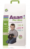 Asan Pet (Асан пет) Наполнитель для мелких грызунов Aloe 14L, бумажный с алоэ вера