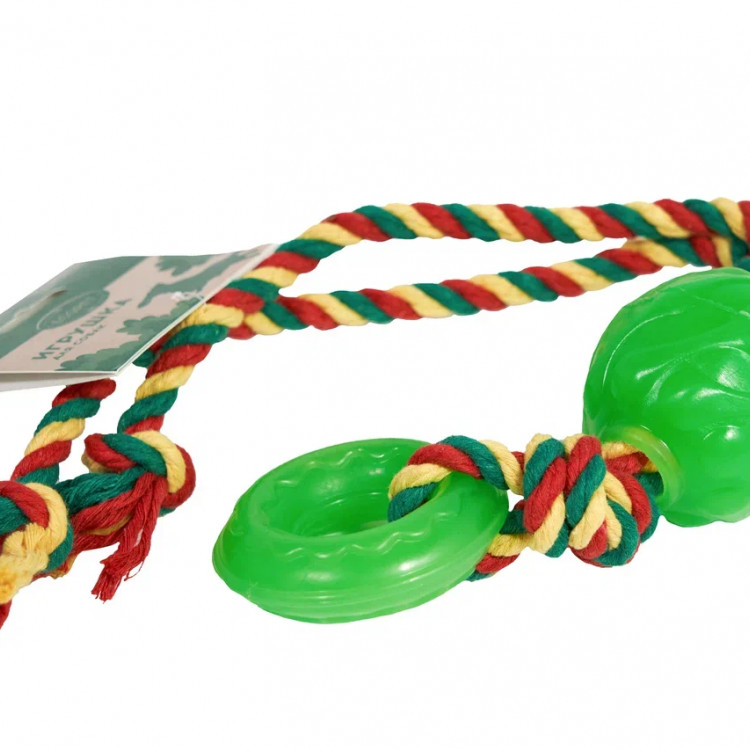 Игрушка для собак Комета Ecopet с канатом (Зеленый)