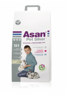 Asan Pet (Асан пет) Наполнитель для мелких грызунов Silver 12L, бумажный с коллоидным серебром