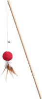 Hunter игрушка для кошек "Дразнилка мячик", текстиль красная, зеленая