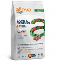 Alleva (Алева) корм для взрослых собак холистик с ягненком и олениной, коноплей и женьшенем,мини