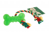 Игрушка для собак Кость Ecopet с канатом (Зеленый)