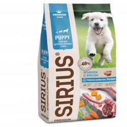 Sirius (Сириус) Ягненок и рис сухой корм для щенков