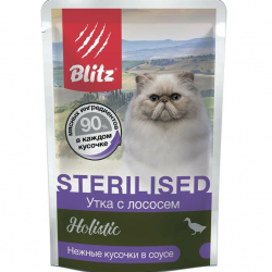 Blitz (Блиц) пауч для кошек стерилизованных/кастрированных в соусе 85 г