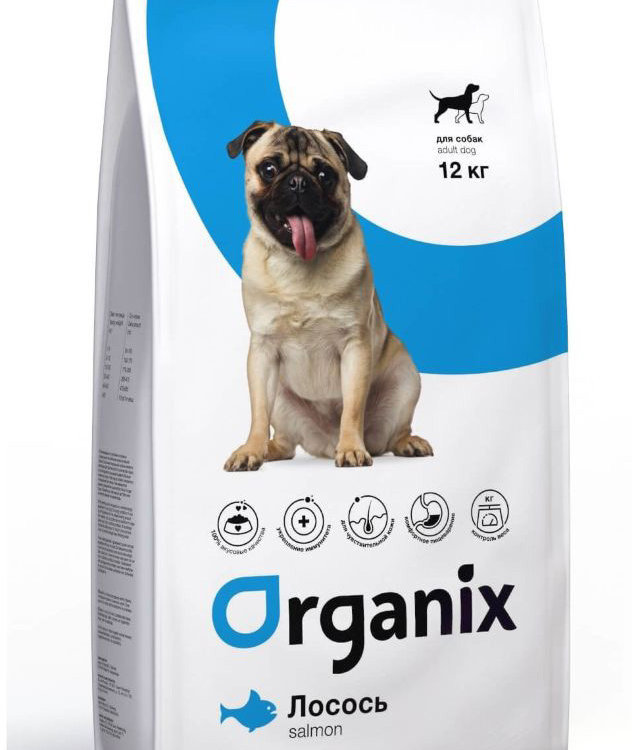 Organix (Органикс) для собак со свежим лососем и рисом (adult dog salmon)