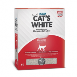 Cat's White (Кэтс Вайт) Наполнитель комкующийся натуральный без ароматизатора для кошачьего туалета (BOX Natural )