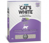 Cats White (Кэтс Вайт) BOX Lavender аромат лаванды комкующийся наполнитель