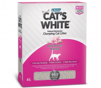 Cats White (Кэтс Вайт) BOX Baby Powder аромат детской присыпки комкующийся наполнитель