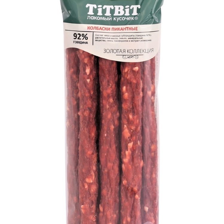TiTBiT Золотая коллекция Колбаски Пикантные для собак