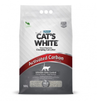 Cat's White (Кэтс Вайт) Наполнитель комкующийся с активированным углем для кошачьего туалета (Activated Carbon)