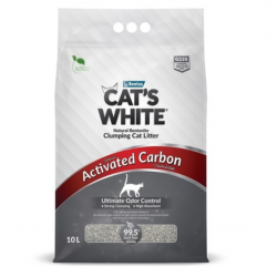 Cat's White (Кэтс Вайт) Наполнитель комкующийся с активированным углем для кошачьего туалета (Activated Carbon)