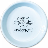 КерамикАрт миска керамическая для кошек  MEOW! 200мл, Белая