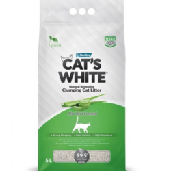 Cat's White (Кэтс Вайт) Наполнитель комкующийся с ароматом алоэ вера для кошачьего туалета (Aloe Vera)