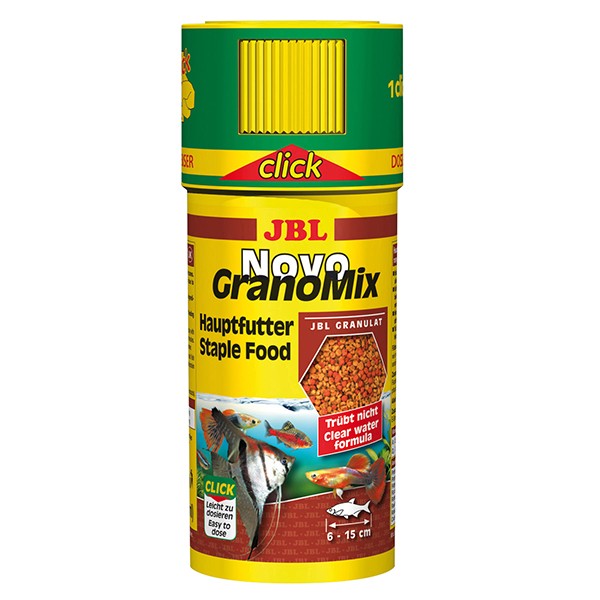 JBL (ДЖБЛ) NovoGranoMix CLICK - Основной корм в форме гранул для пресноводных аквавриумных рыб