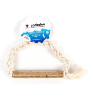Zoobaloo Игрушка для собак плетеное кольцо из каната с апортом из орешника, х/б