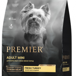 Premier (Премьер) Dog Turkey ADULT Mini (Свежее мясо индейки для собак мелких пород)