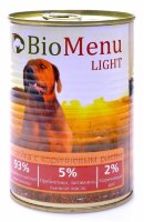 Biomenu консервы  для собак низкокалорийные с индейкой с коричневым рисом (light)