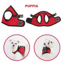 Puppia шлейка-жилет из дышащей сетки, красный (soft vest harness b red)