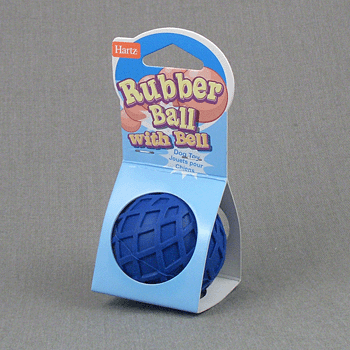 Hartz rubber ball with bell dog toy мяч с колокольчиком, каучук