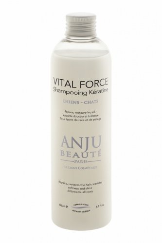 Anju beaute шампунь кератиновый для восстановления и увлажнения поврежденной шерсти (vital force shampooing keratine)